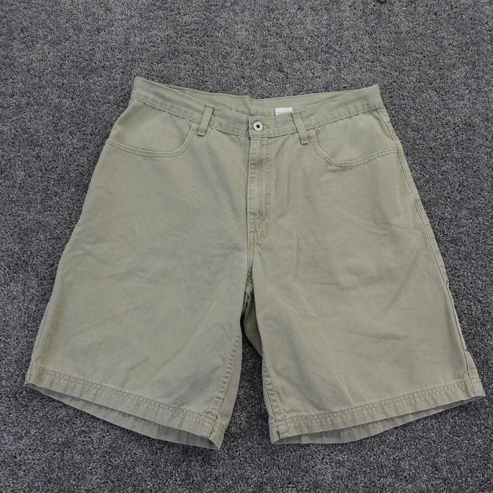 Levis Dry Goods Shorts Mens 36 Tan Khaki Vintage Cotton Denim Twill Flat Front